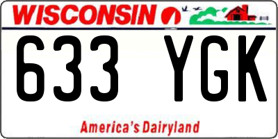 WI license plate 633YGK