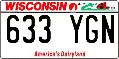 WI license plate 633YGN