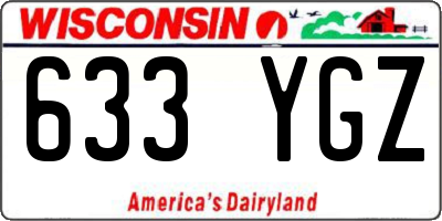WI license plate 633YGZ