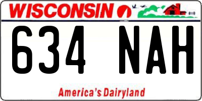 WI license plate 634NAH