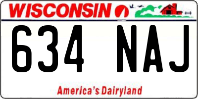 WI license plate 634NAJ