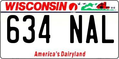 WI license plate 634NAL