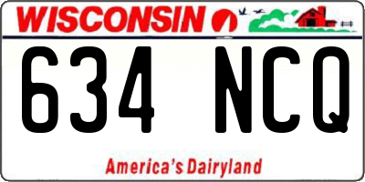 WI license plate 634NCQ