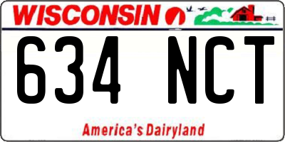 WI license plate 634NCT