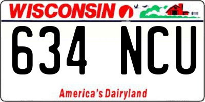 WI license plate 634NCU