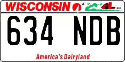 WI license plate 634NDB