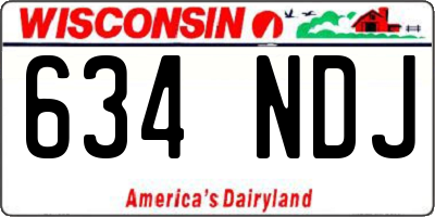 WI license plate 634NDJ