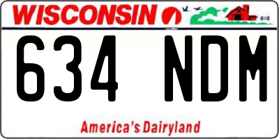WI license plate 634NDM