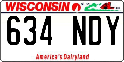 WI license plate 634NDY