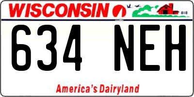 WI license plate 634NEH