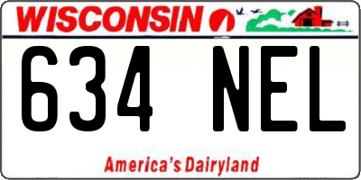 WI license plate 634NEL