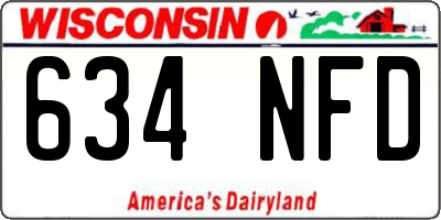 WI license plate 634NFD