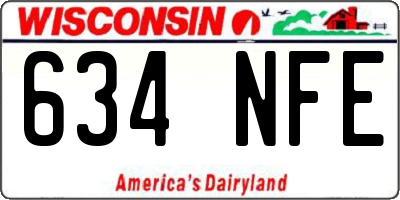 WI license plate 634NFE