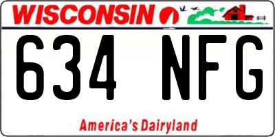 WI license plate 634NFG