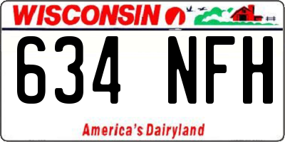 WI license plate 634NFH