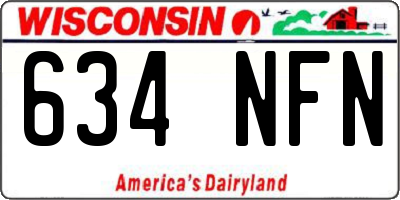 WI license plate 634NFN