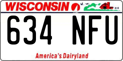 WI license plate 634NFU