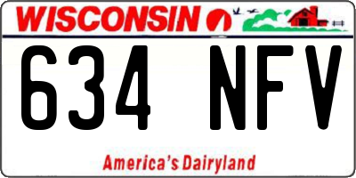 WI license plate 634NFV