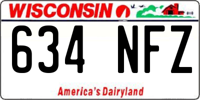 WI license plate 634NFZ