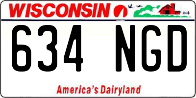 WI license plate 634NGD