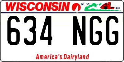 WI license plate 634NGG
