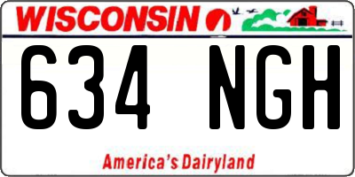 WI license plate 634NGH