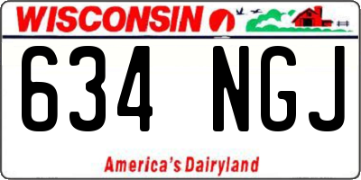 WI license plate 634NGJ