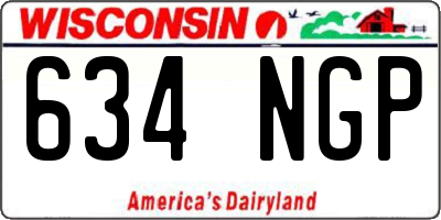 WI license plate 634NGP