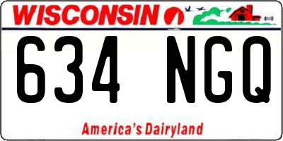 WI license plate 634NGQ