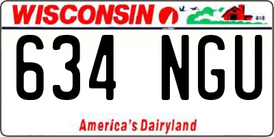 WI license plate 634NGU
