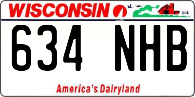 WI license plate 634NHB
