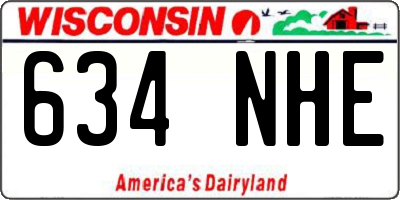 WI license plate 634NHE
