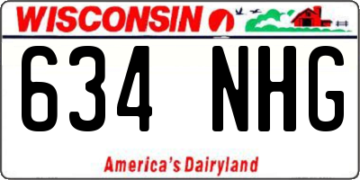 WI license plate 634NHG