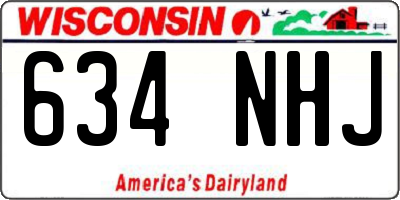 WI license plate 634NHJ