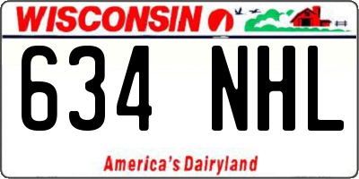 WI license plate 634NHL