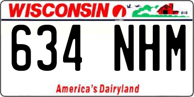 WI license plate 634NHM
