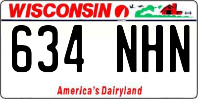 WI license plate 634NHN