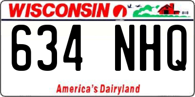 WI license plate 634NHQ
