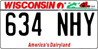 WI license plate 634NHY