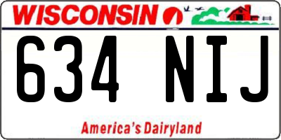 WI license plate 634NIJ