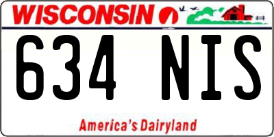 WI license plate 634NIS