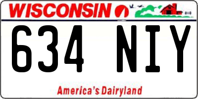 WI license plate 634NIY