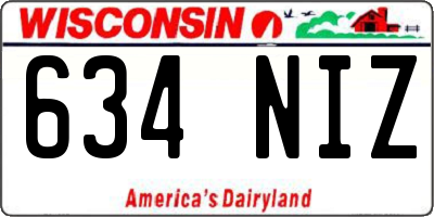 WI license plate 634NIZ