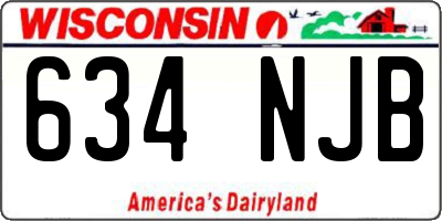 WI license plate 634NJB