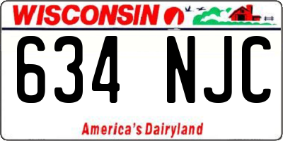 WI license plate 634NJC