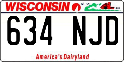 WI license plate 634NJD