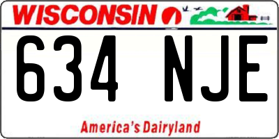 WI license plate 634NJE