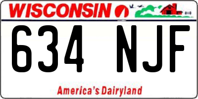 WI license plate 634NJF