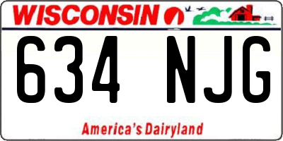 WI license plate 634NJG