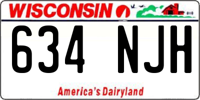 WI license plate 634NJH